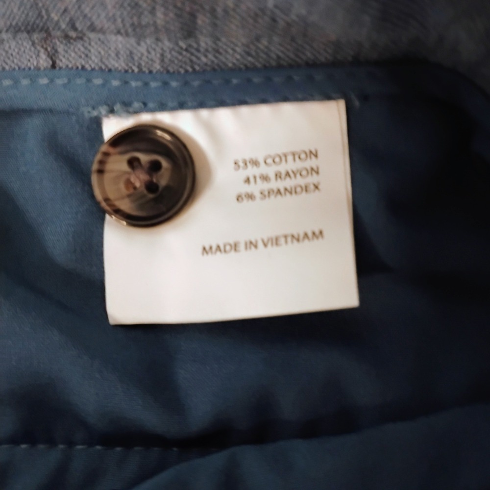 41 Hawthorn Women 18 W Blue Grey Adjustable Hem Stretch Dress Pants Trousers NWT - Picture 9 of 10
